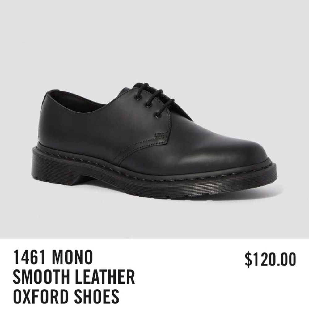 1461 mono Oxford dr martens